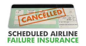 scheduled airline failure insurance cover.